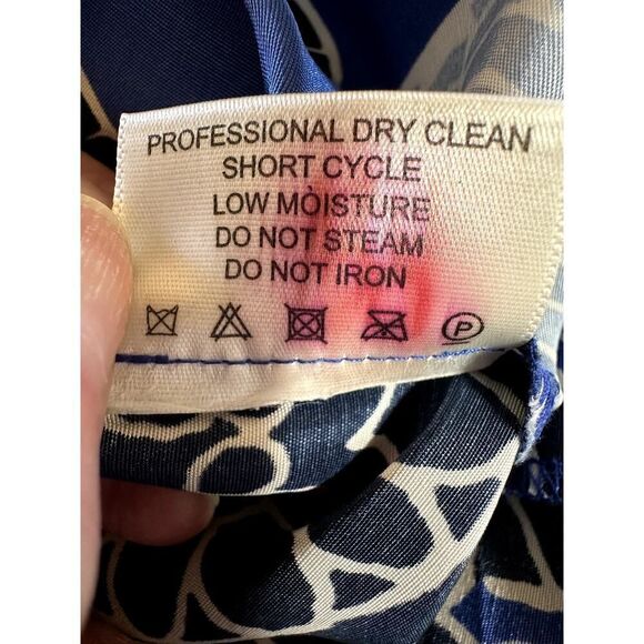 TORY BURCH Women's Silk Beaded Floral Sleeveless Shift Dress Blue Size 4 - Picture 10 of 11